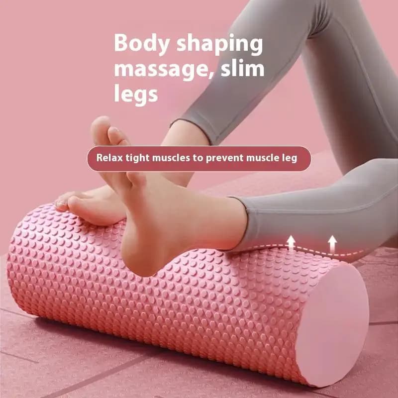 [SH]1Pc Round EVA Foam Yoga Roller for Pilates exercises, improved home workouts, diameter 10 cm, length 30 cm