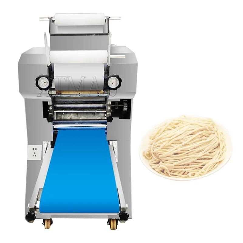 Rullo per pasta elettrico Pasta da tavolo in acciaio inossidabile Impastatrice commerciale per gnocchi Macchina per pressa per noodle Ampia completamente automatica