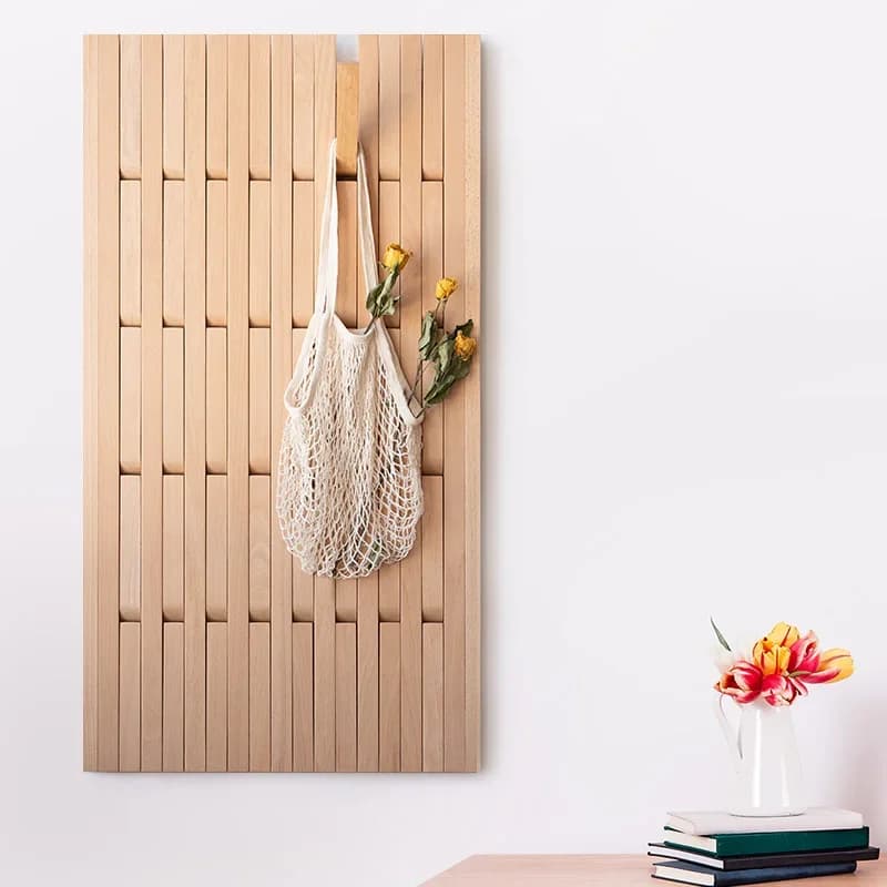 Piano keys, coat rack, entrance porch, hanging hanger on the wall, creative solid wood clothes, hats and wooden hooks