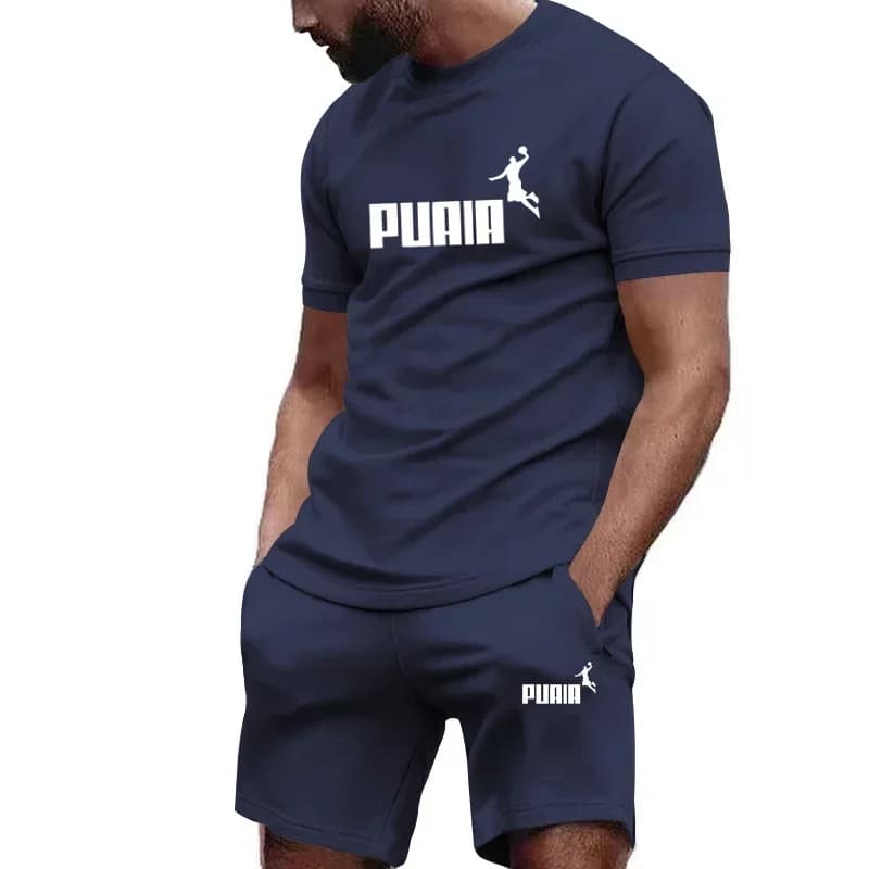 Sporty Complete Men's Summer Fashion: T-Shirt Sleeves Court and Sports Shorts, Jogging Casual Jumpsuit in S-4XL Sizes
