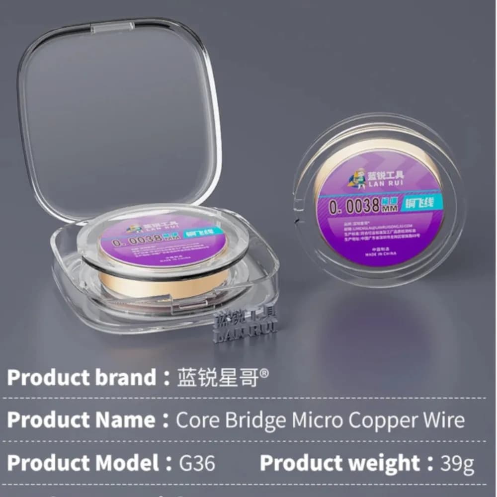 Lanrui G36 Core Bridge Micro filo di rame 0.0038mm linea di salto 3D pinzette in lega super dura per la scheda madre BGA strumento di riparazione di saldatura