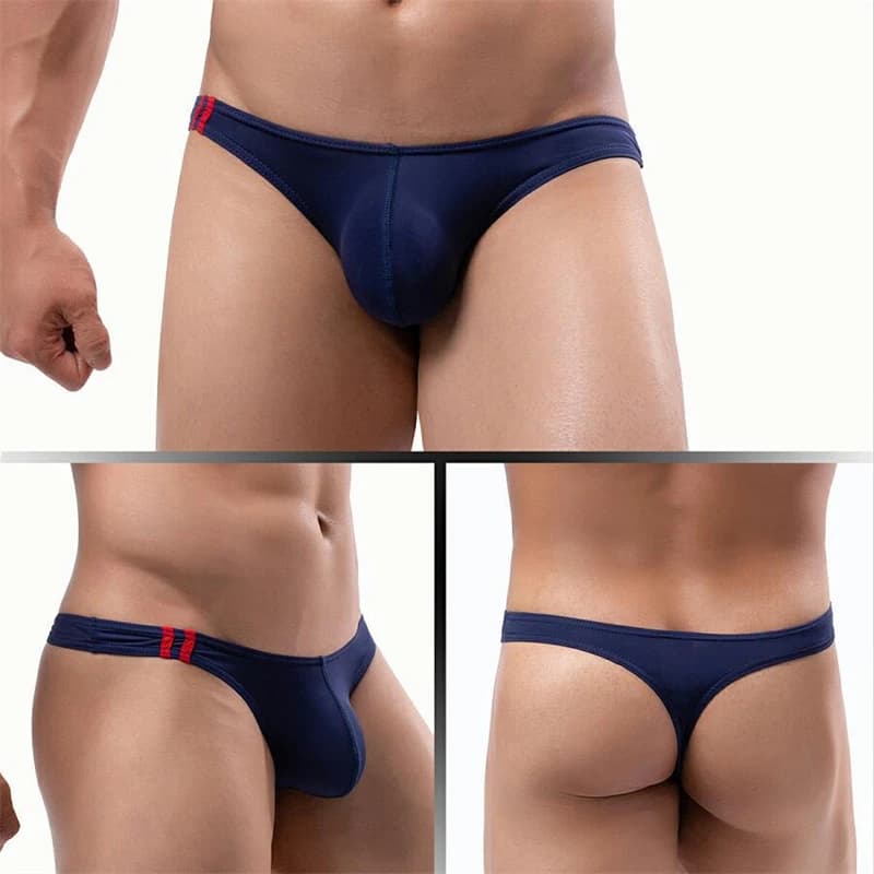 New Sexy Men's Thong Soft Breathable Silk Sexy Underwear Men's Hot Hips Up Transparent Jockstrap Sexy Colorful Undies Cueca