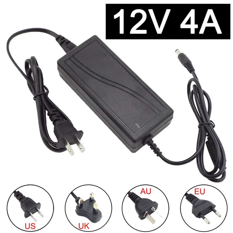 12V 4A 4000ma AC a DC Adattatore di Alimentazione Convertitore di Alimentazione caricatore SwitchLed Trasformatore di Ricarica per Telecamera CCTV LED strip light Q