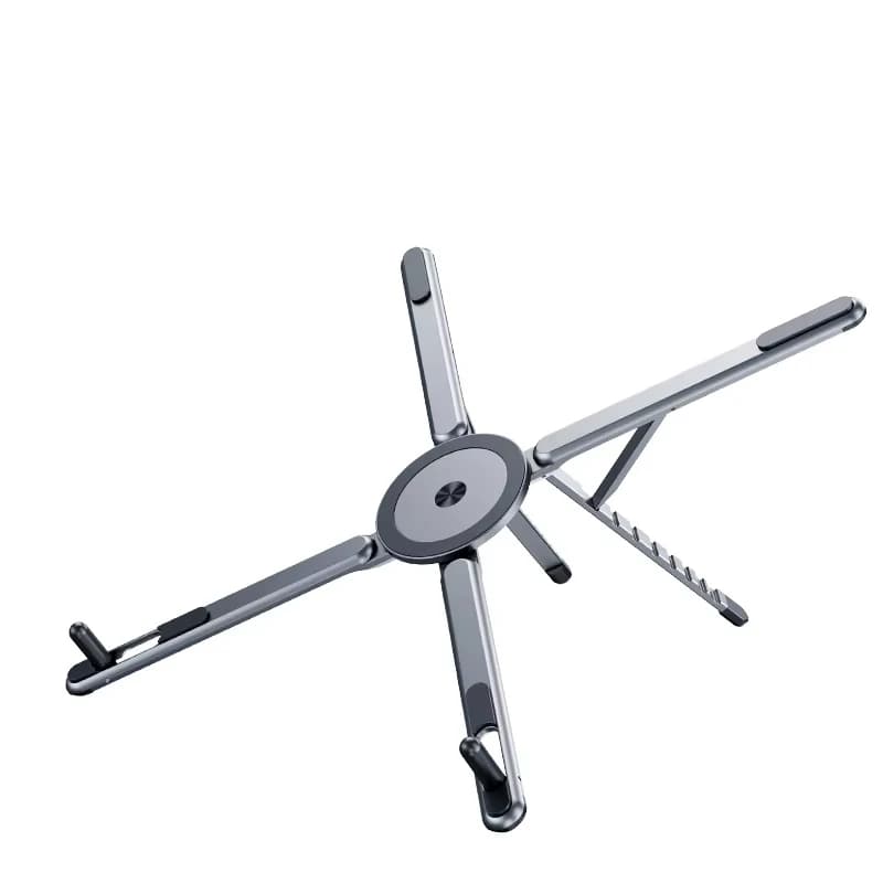 Supporto Magnetico Portatile in Lega di Alluminio per Telefono e Asta Selfie 3-in-1, Treppiede Pieghevole per iPhone, iPad, Tablet, Laptop e Desktop