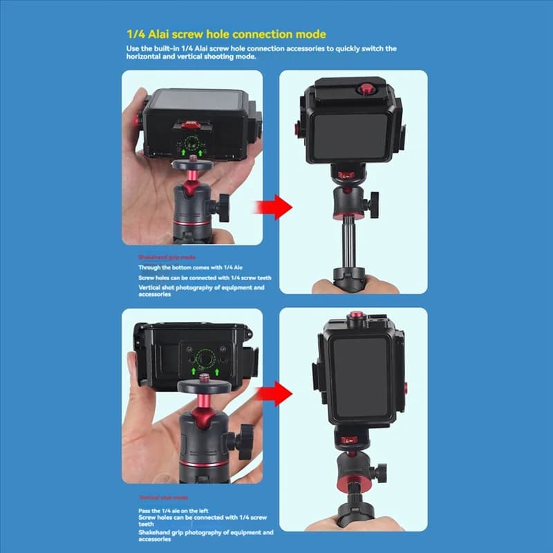 B03B-80M Waterproof Case for Gopro12/11/10 Action Camera Protective Case for Deep Dive Camera for Gopro