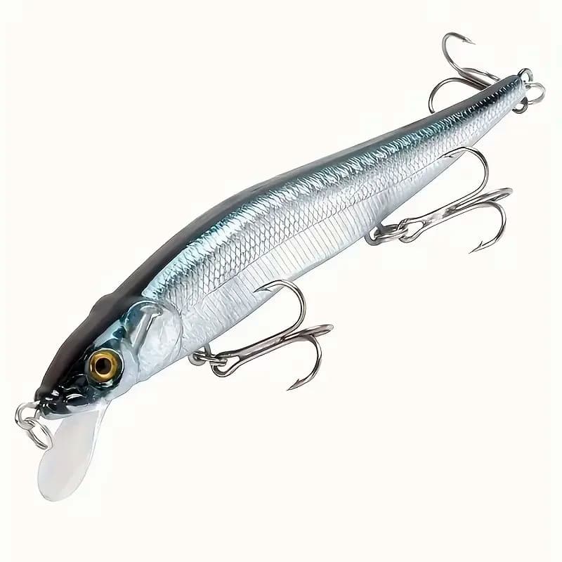 1pcs Fishing Lure 115mm/14g Minnow Crankbait Wobblers 3D Eyes Perch Artificial Bait Pike Carp Bait Swim Bait Fishing Pesca