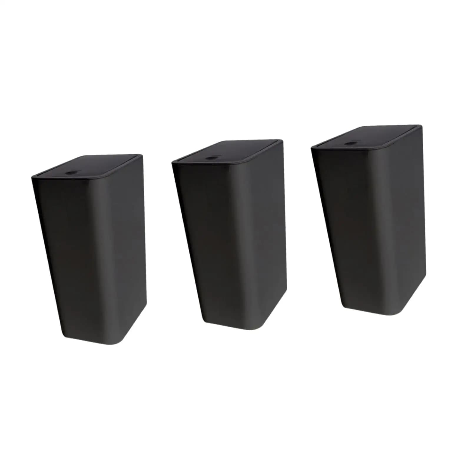 Set di 3 Cestini per Rifiuti con Coperchio per Bagno, Lavanderia, Sotto il Lavabo, Casa e Ufficio