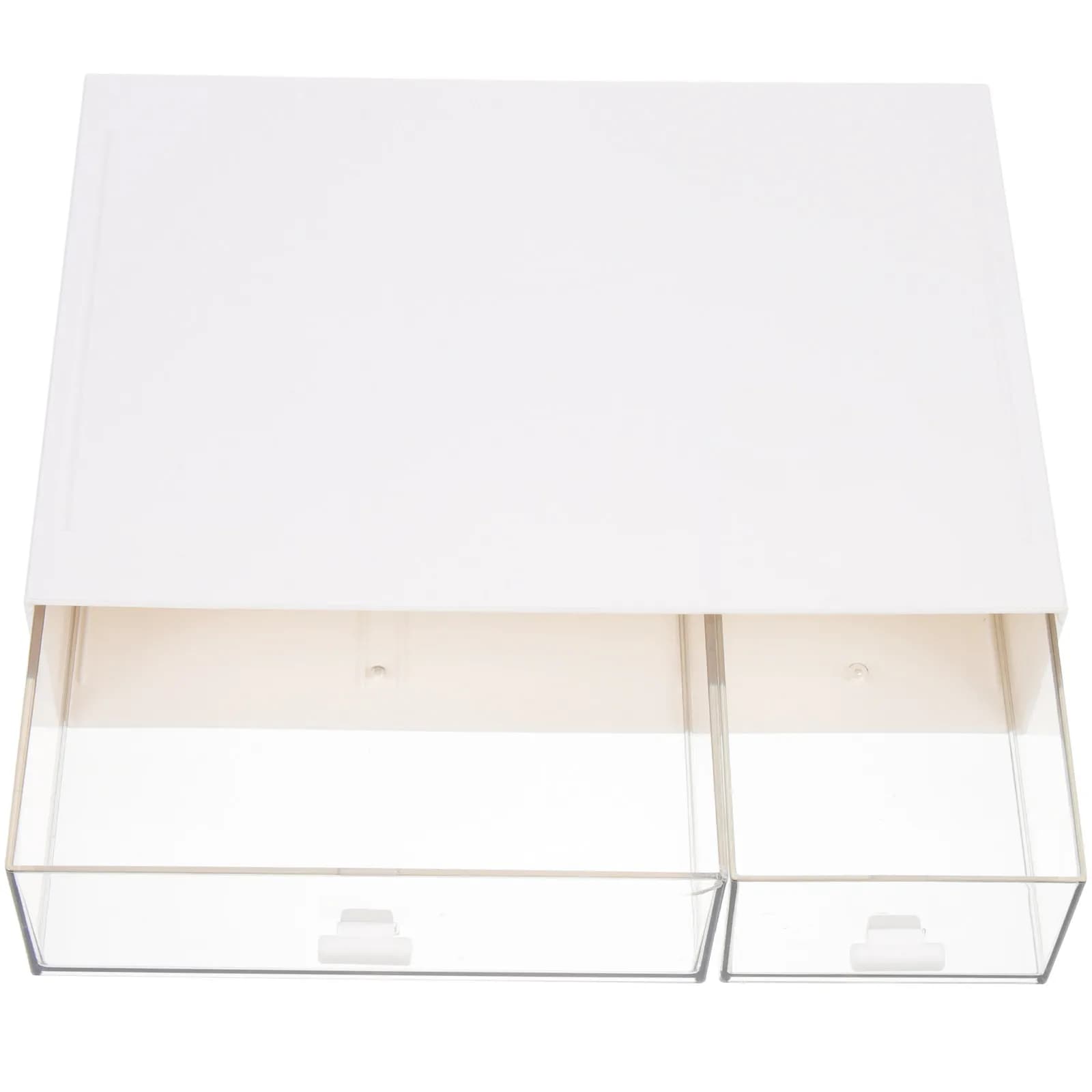 Organizer da Scrivania con Cassetti, Scatola Portaoggetti per Trucchi, Cosmetici, Accessori per la Cura della Pelle, Bagno, Scrivania, Ufficio, Cancelleria, Impilabile