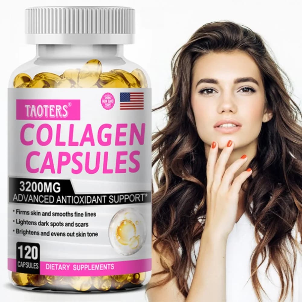 Glutathione Collagen Capsules for Skin Tone Support, Antioxidant, and Daily Beauty Care with Vitamin C Vegan, Natural