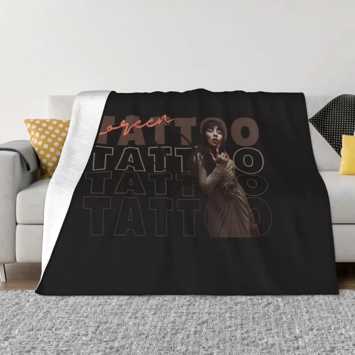 Loreen Tattoo Svezia Eurovision 2023 Coperta da tiro Coperta di marca di lusso coperte per l'inverno peloso morbido peluche scozzese