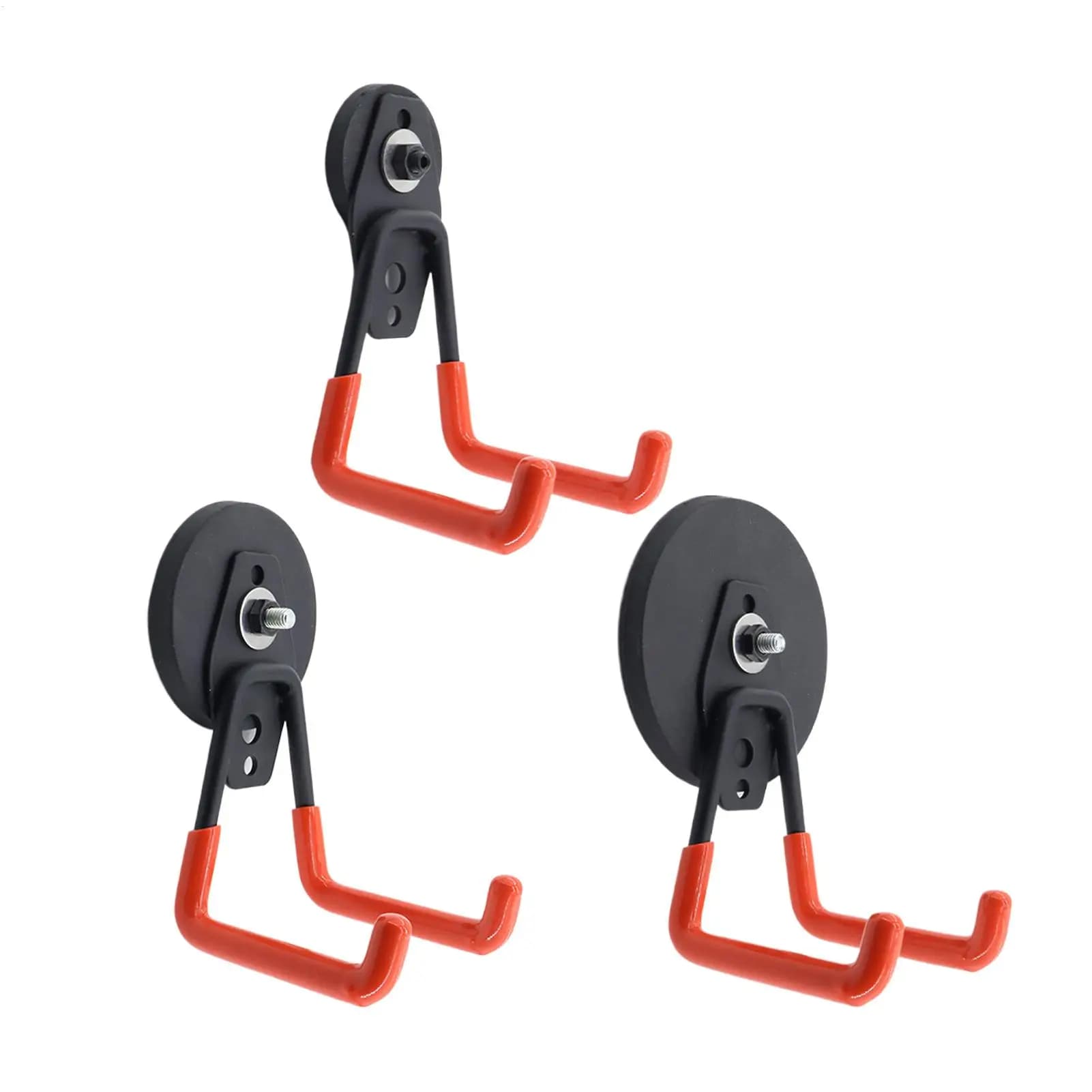 Magnetic Coat Hook Magnets Hanger Heavy Duty Non-Slip Rubber Coating Magnetic Double Hook Double Claw Hook For Clothing Coat