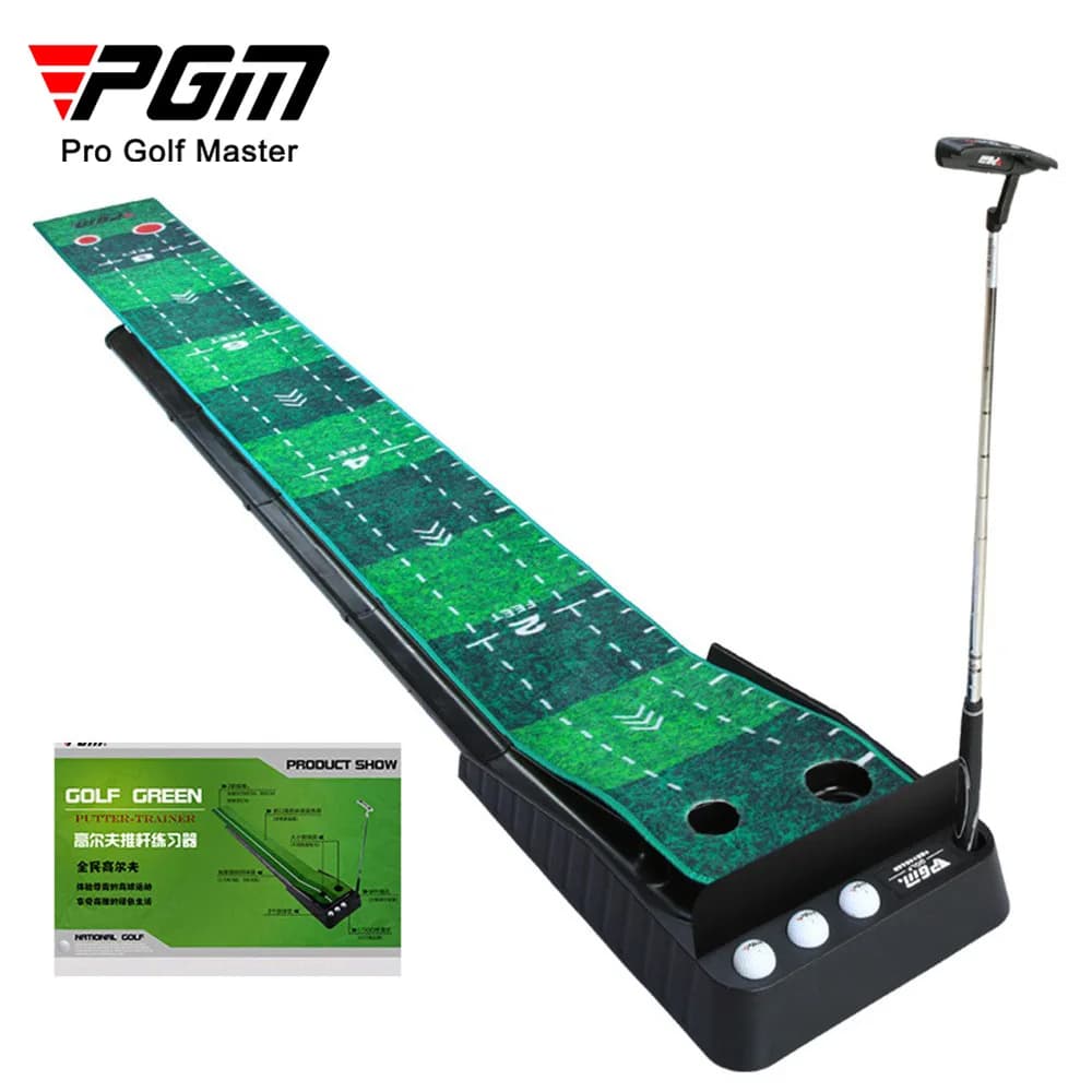Tappetino da Golf PGM 3M per Allenamento Putting, Set di Pratica con Ritorno Palla, Mini Green da Golf, Tappetino Fairway TL021