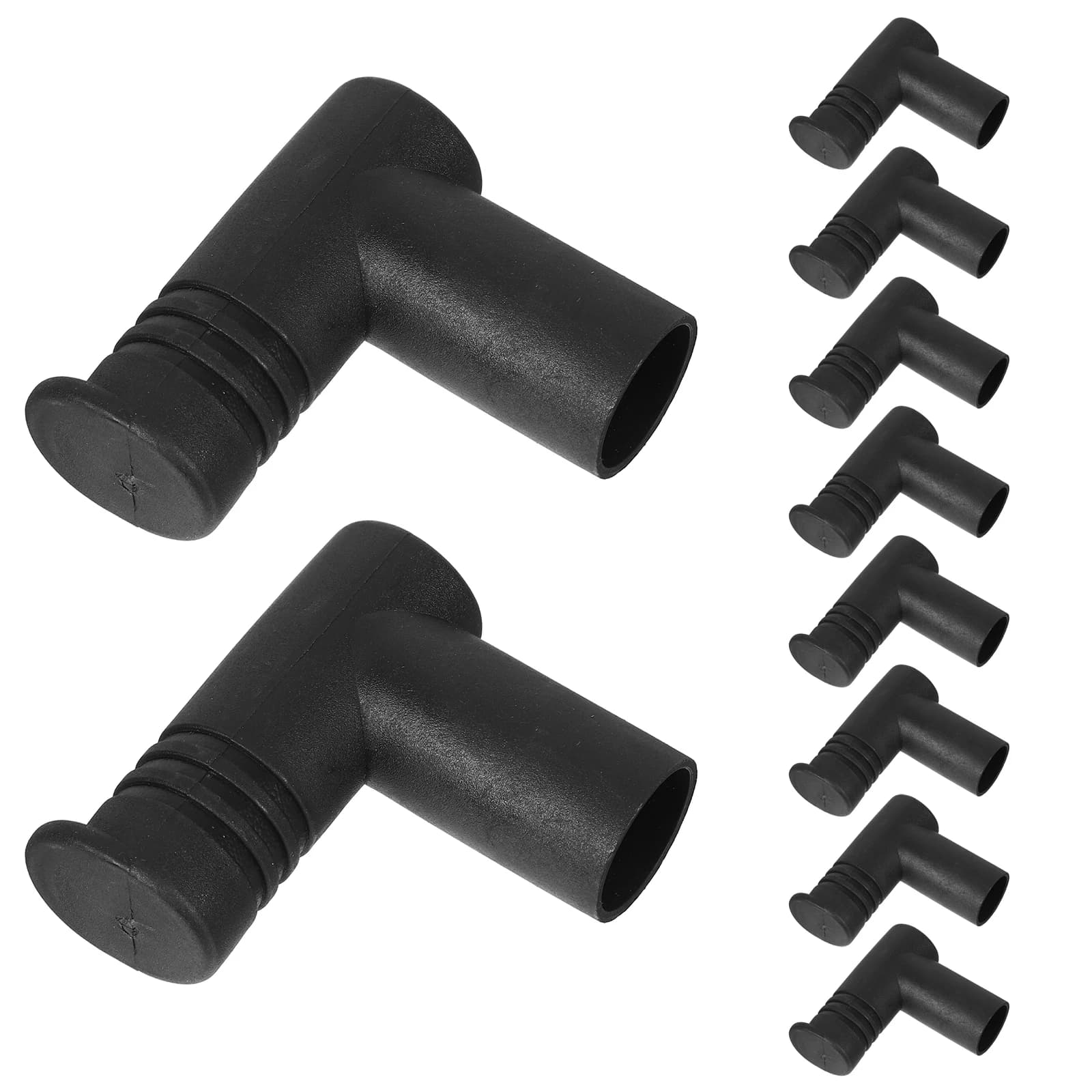 10 pezzi connettore per gancio manicotti per tubi cavi rotondi per stendibiancheria giunti accessori connessione stabile resistente all'usura