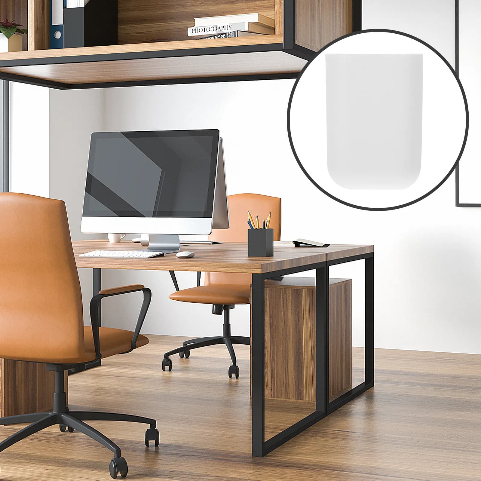 Set di 4 Cestini Appendibili per Carrello da Salone, Accessori per Carrello Mobile, Organizzatore in Plastica Resistente per Rifiuti