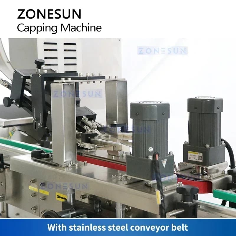 ZONESUN ZS-XG440T2 Automatic Twist Off Capper Bottle Sealing Machine Jar Sealer Pasta Sauce Ketchup Packing Equipment