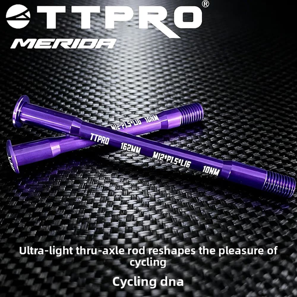 TTPRO Bicycle Thru Axle M12 P1.5 165mm CNC Alloy Ultra Light Wheel Axle Replacement for XDS AD8 AD9 RS8 RS9 MTB & Road Bike
