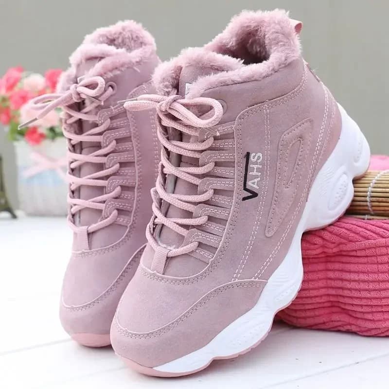 Scarpe di cotone Inverno Nuove scarpe sportive in velluto Scarpe casual con fondo spesso caldo Fondo piatto Scarpe da studente versatili marca de luxo