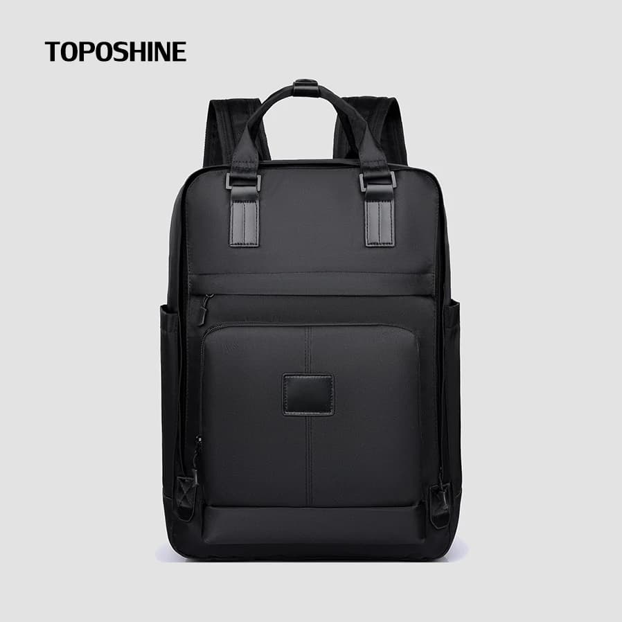Toposhine Elegant nylon laptop backpack with multiple pockets Durable travel bag for commuters