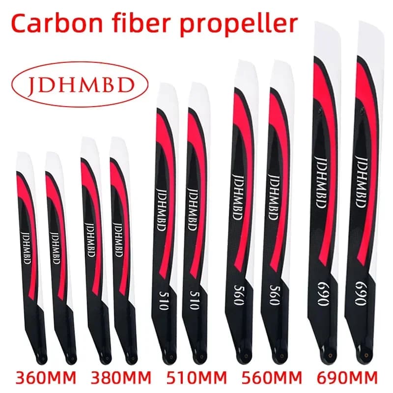 Lama principale dell'elicottero in fibra di carbonio 360/380/420/510/560mm per ALIGN 450/470L 550 700 ALZRC X360 SAB 380 570 parti dell'elicottero RC