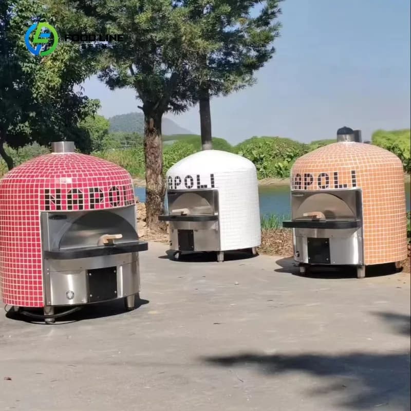 Customized Low Price New 500 Degrees Gas Deck Oven Stand Portable Industrial Use Restaurant Stone Brick Pizza Oven