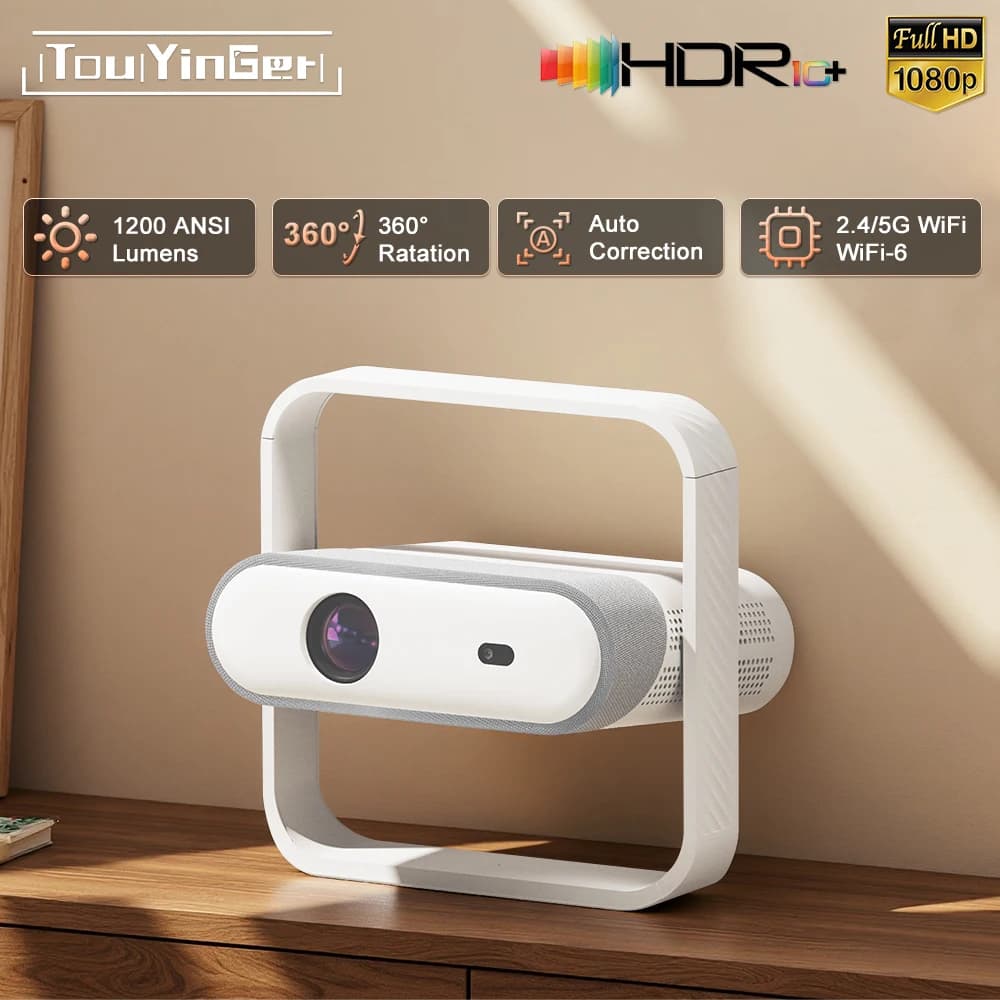 Proiettore Touyinger Z7 1080P Full HD Home Theater Smart Wifi Android 11.0 TV Video 1200 ANSI Lumen con fascio HDR