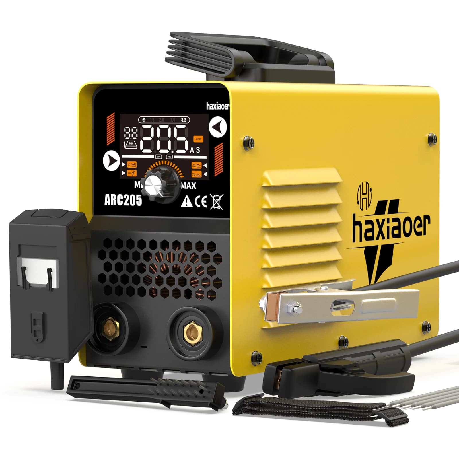 ARC welding machine 205A Complete kit - Inverter welding machine 2 in 1 MMA Lift TIG IGBT with Display