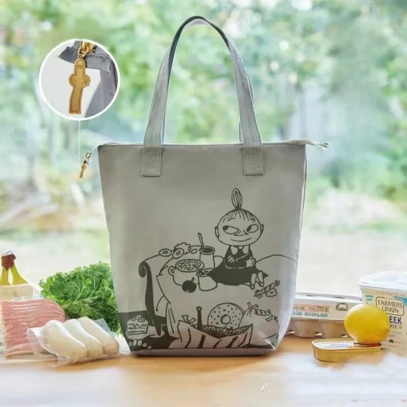 Borsa Termica per Bento con Stampa Anime Moomins, Design Kawaii Creativo per Esterni