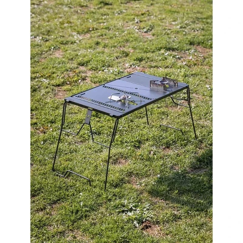 Bridge table set for outdoors, camping and barbecue, folding expandable table, multifunctional combined table set