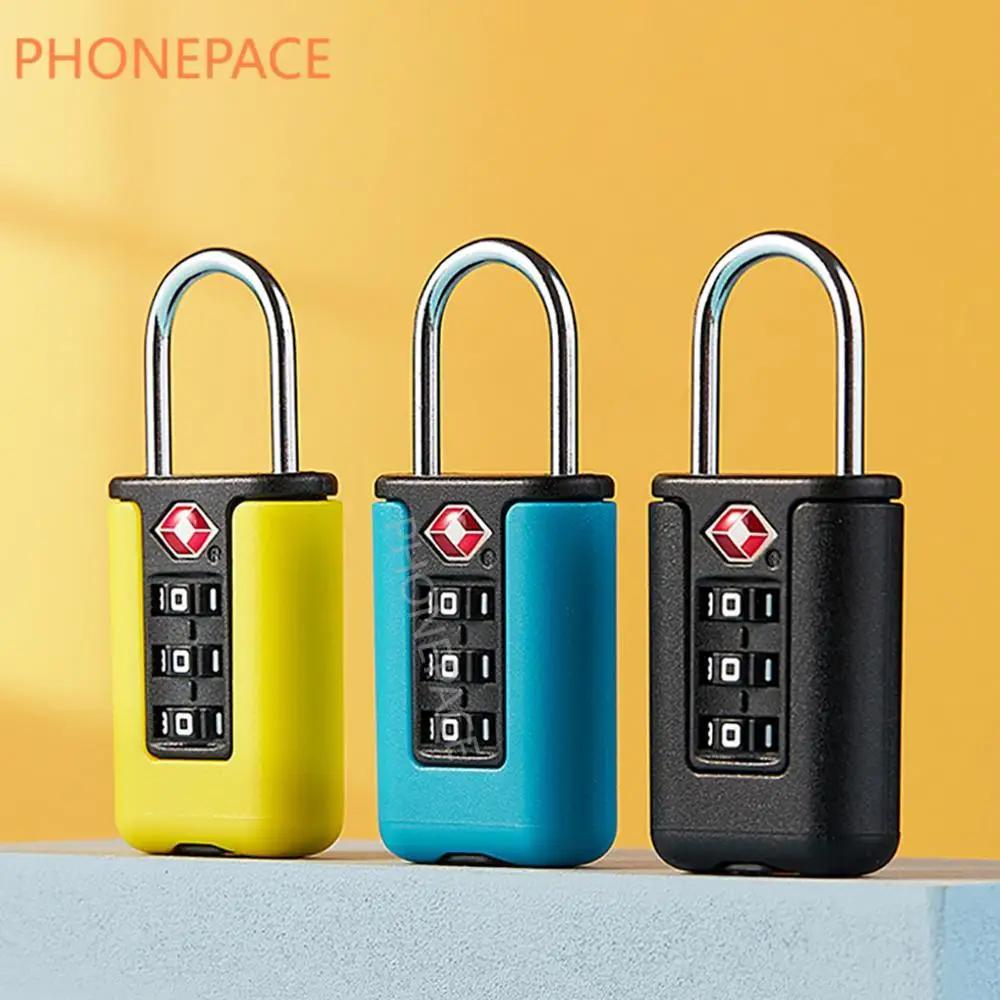 PHONEPACE Lucchetto per bagagli da viaggio con lucchetto a combinazione a 3 cifre nero con password Design con codice personalizzato modificabile per la sicurezza