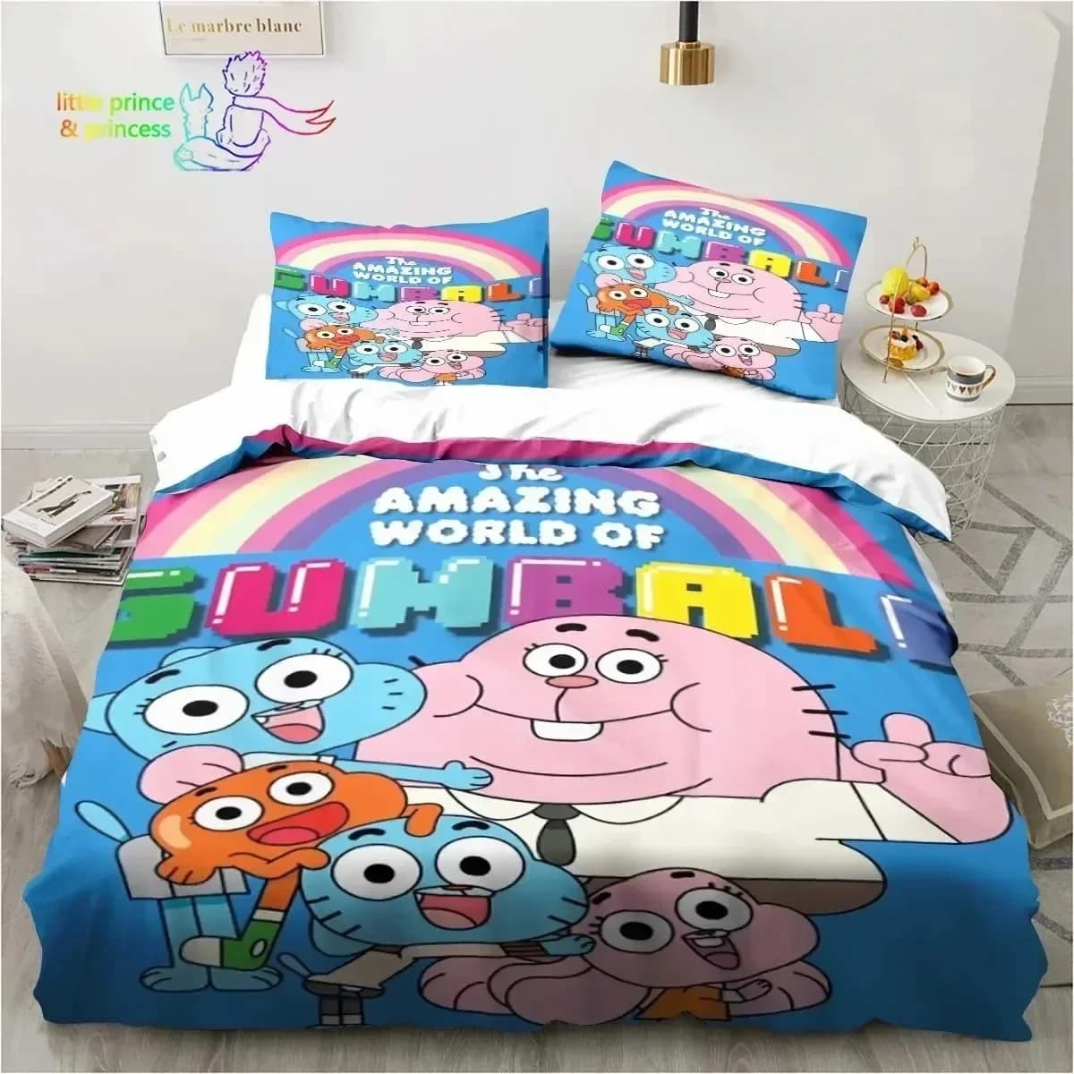 Di lusso Nuovo 3D Stampa Amazing World Gumball Set di biancheria da letto Singolo Doppio Completo Queen King Size Set di biancheria da letto per camera da letto per bambini per adulti Regalo