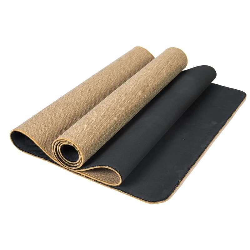 Advanced Technology Print Reasonable Price Natural Hemp Iute Rubber Yoga Mat