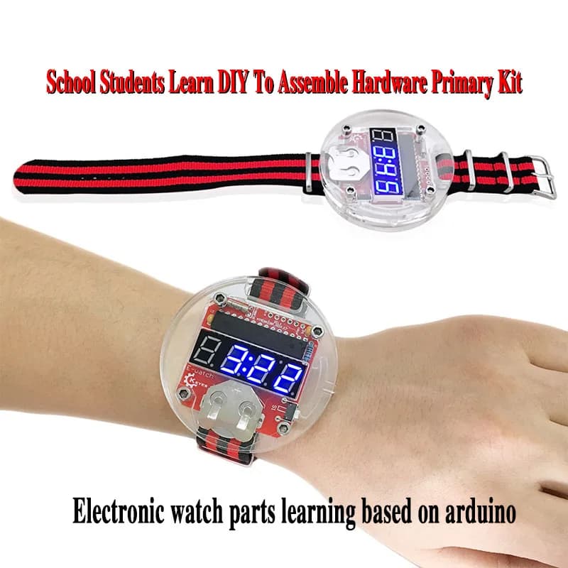 Single Chip LED Kit DIY Watch Electronic Clock Parts Big Time Learning Hardware Assembling based on Arduino