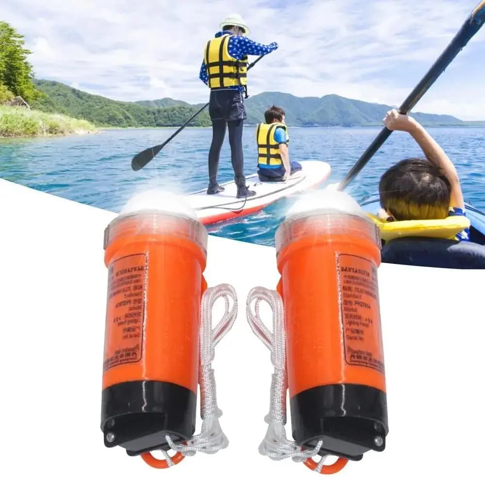 Luce di Emergenza per Giubbotto di Salvataggio, Illuminazione Autonoma per Sopravvivenza in Mare, Attivazione in Acqua, Lunga Portata