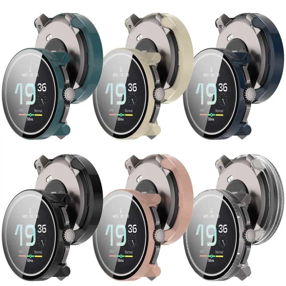 Nuovo PC + Custodia protettiva temperata Protezione schermo antigraffio a copertura totale Custodia rigida per smartwatch per Suunto Race/Race S