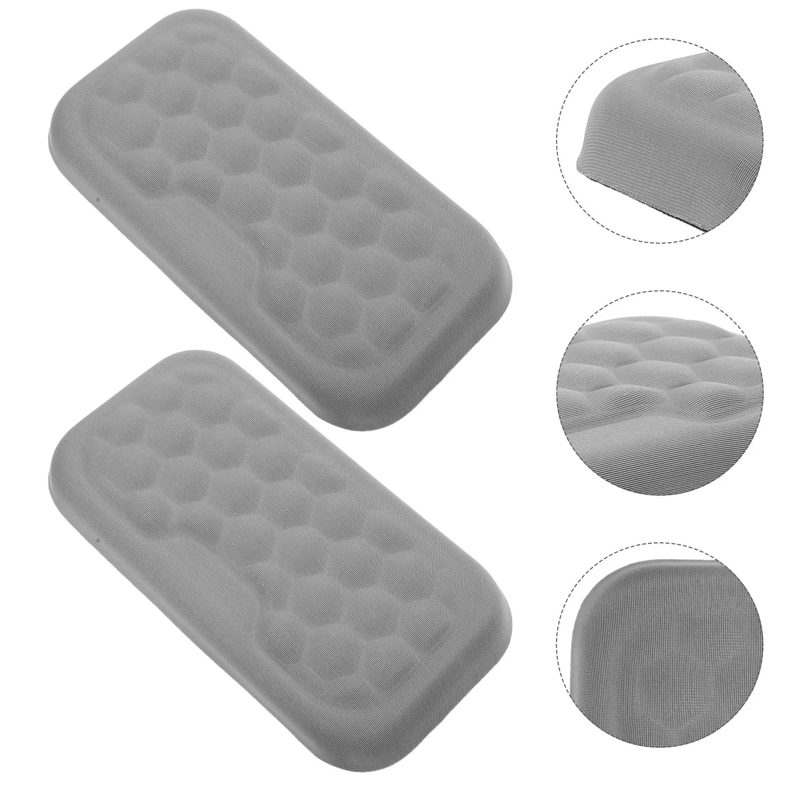 2 Pezzi Poggiapolsi Ergonomico in Memory Foam per Mouse, Cuscino di Supporto Comodo per Ufficio, Laptop e Gaming