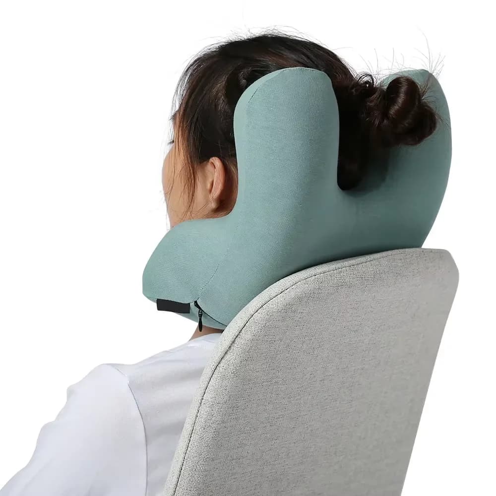 Cuscino per pisolino per dormire in memory foam ortopedico, supporto per il riposo della scrivania degli studenti, pausa pranzo, poggiatesta da viaggio in ufficio