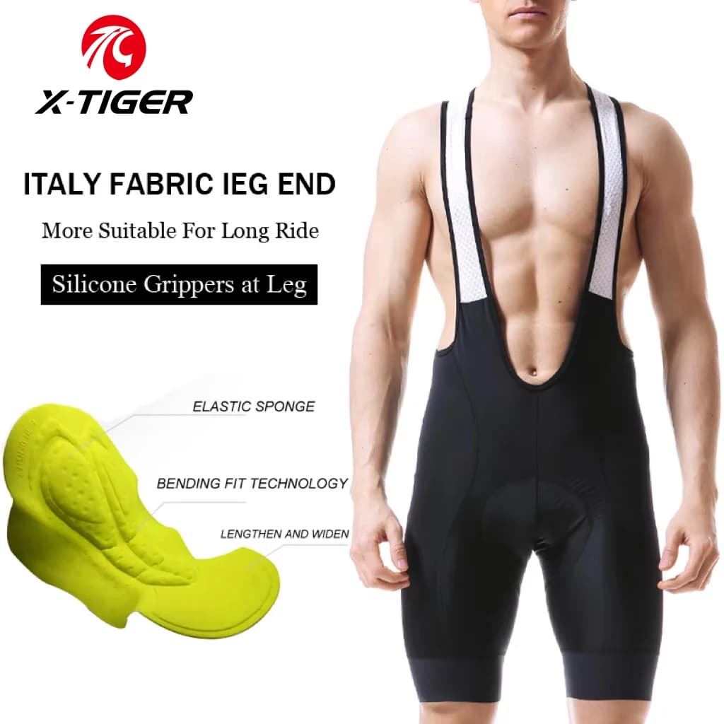 X-TIGER Cycling Shorts Triathlon Addensated 5D Gel Pad Lycra Bike Shorts Breathable Quick Dry Men's Mountain Bike Shorts Collant