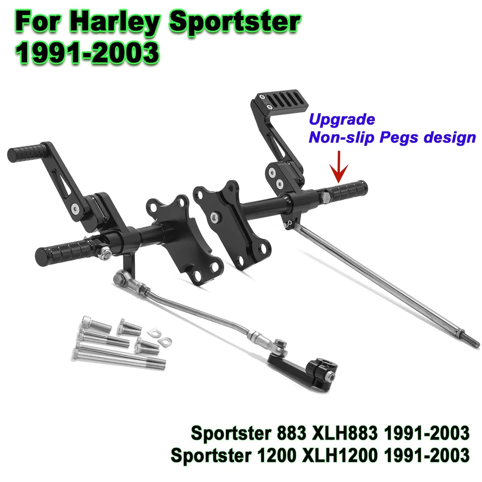 Kit Comandi Avanzati da 12 Pollici per Sportster XLH XL 883 1200 Hugger Custom Sport Deluxe Police Roadster 1987-2003 (Modelli 95 96 97 98 99 00 01 02)