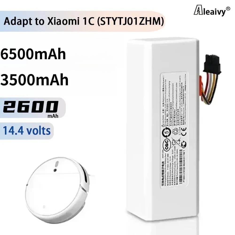 Original 14.4V 6500mAh Robot Vacuum Cleaner 1C Battery for Xiaomi Mijia 1C STYTJ01ZHM Robot Vacuum Mop Cleaner 18650 Batteries