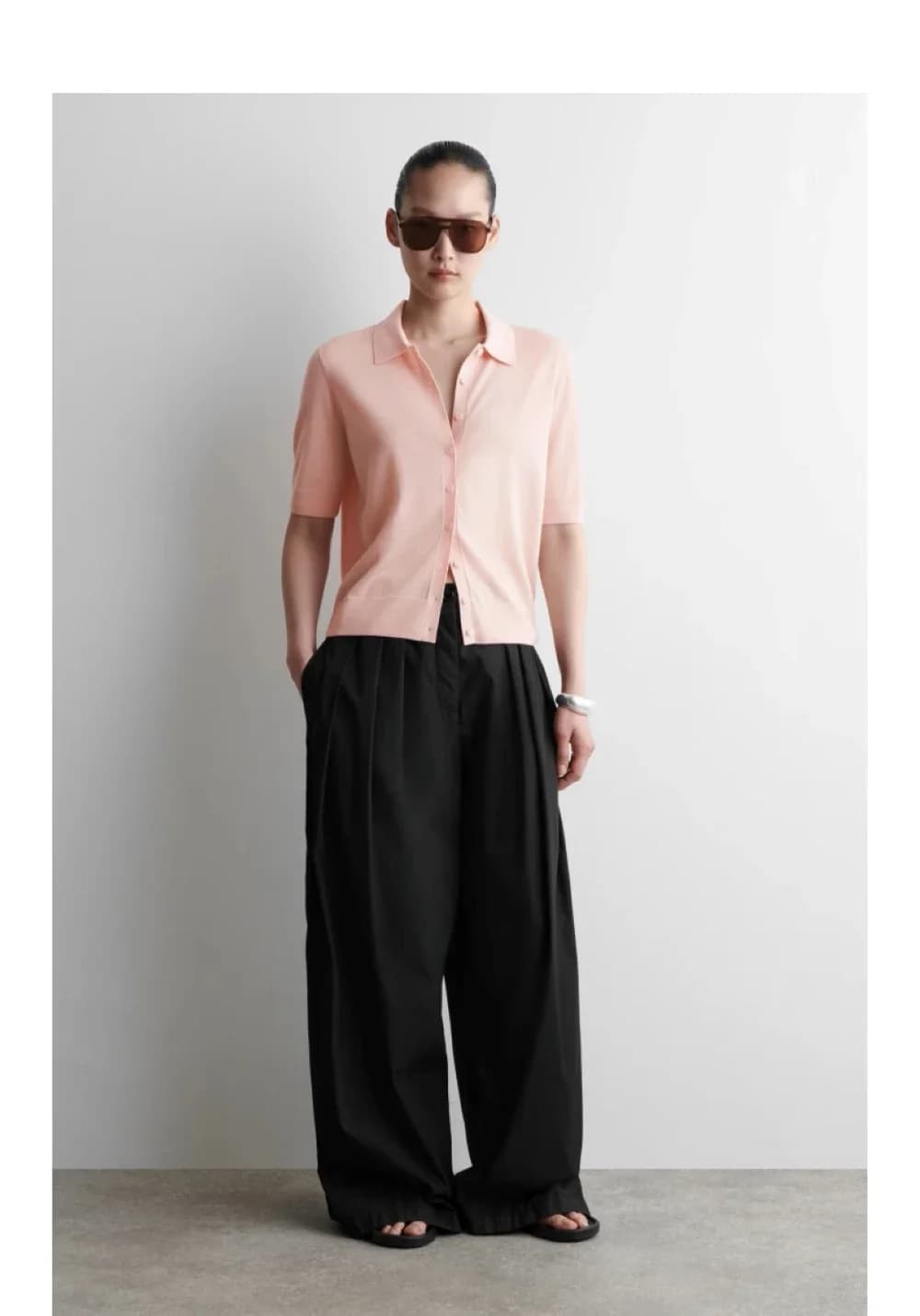 XIMIAN APPAREL 2026 YAZHIMEI cos summer new style of Ladies' casual fashion slim-fitting pink short-sleeved POLO cardigan
