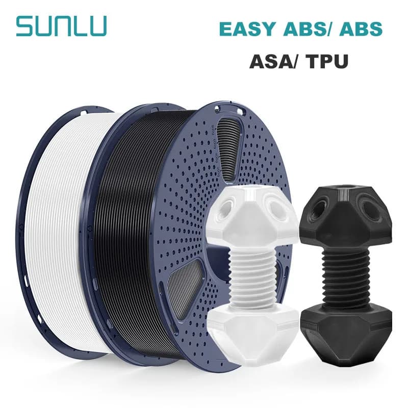 3D SUNLU ABS/TPU/ABS EASY/ASA 1,75 mm 2 rolls 1 kg (TPU 0.5 kg/roll) 3D printer thread for 3D printer