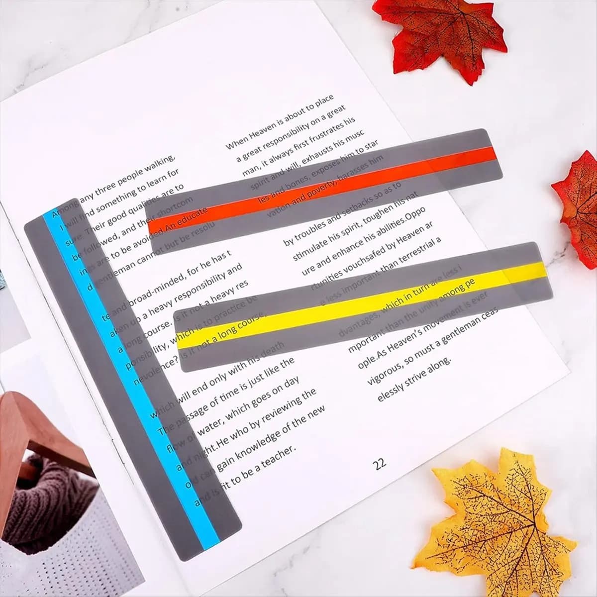 A78I 100 Pack Back to School Guided Reading Strips Line Reader Highlight Strips Overlay Highlight Bookmarks Help for Student