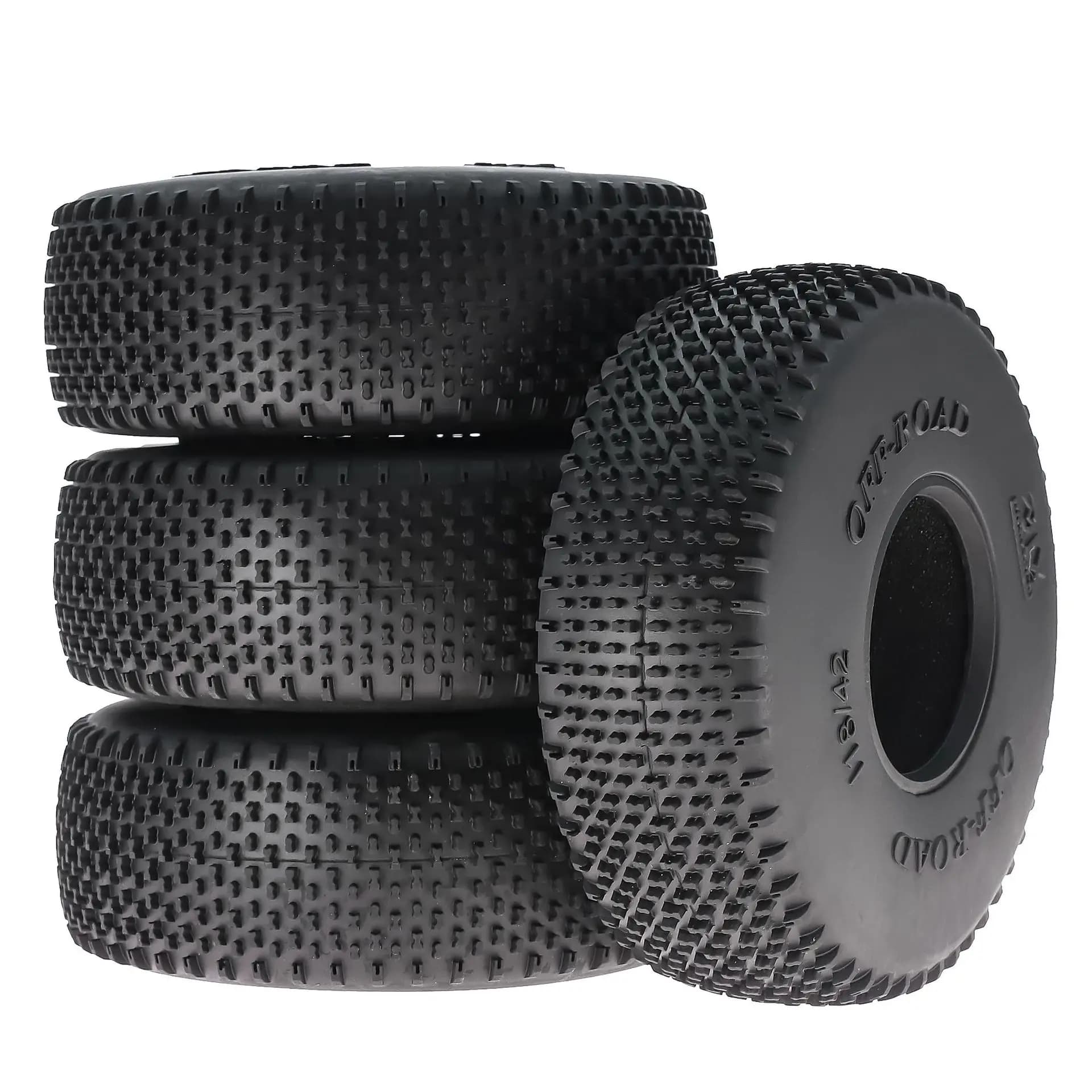 Pneumatici fuoristrada da 1,9 pollici, pneumatici simulati per SCX10, 90046 D90, TRX4, TRX6 con piccoli chiodi
