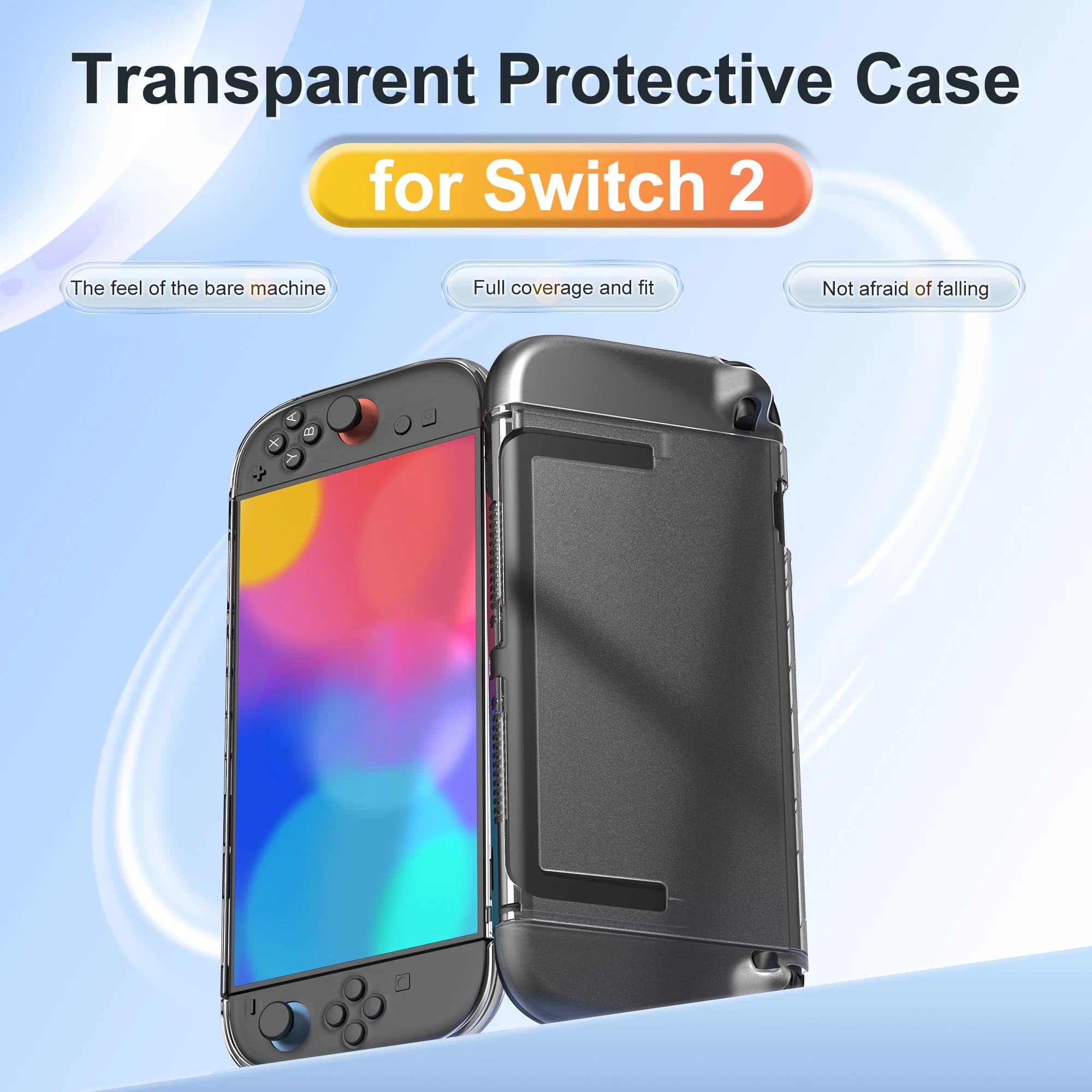 Custodia rigida per PC trasparente NS 2 per Switch 2 Joycon Custodia protettiva per Nintendo Switch 2 Custodia protettiva antiurto Accessori