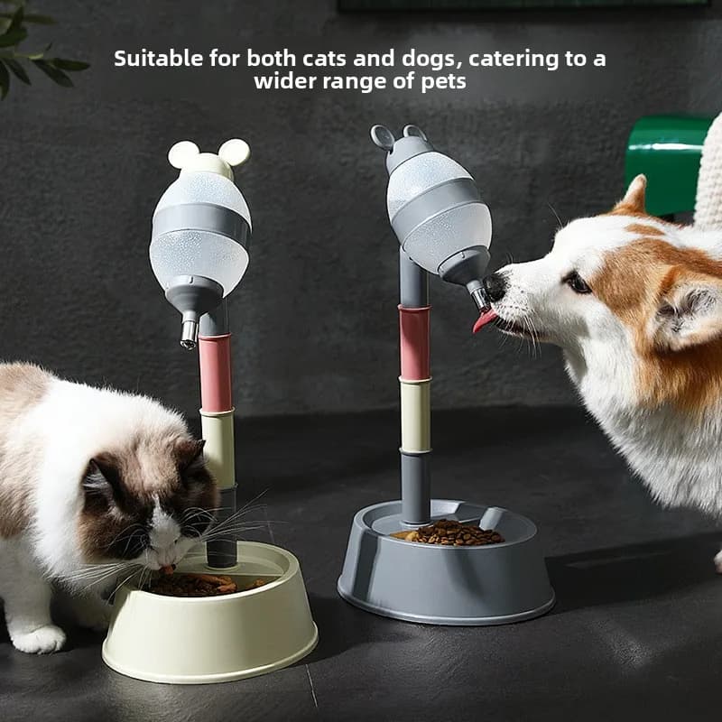 Wholesale Pet Water Fountains Vertical Water Bottles Step Lick Rolling Ball Drinkers Dog Cat Feeding Bowls