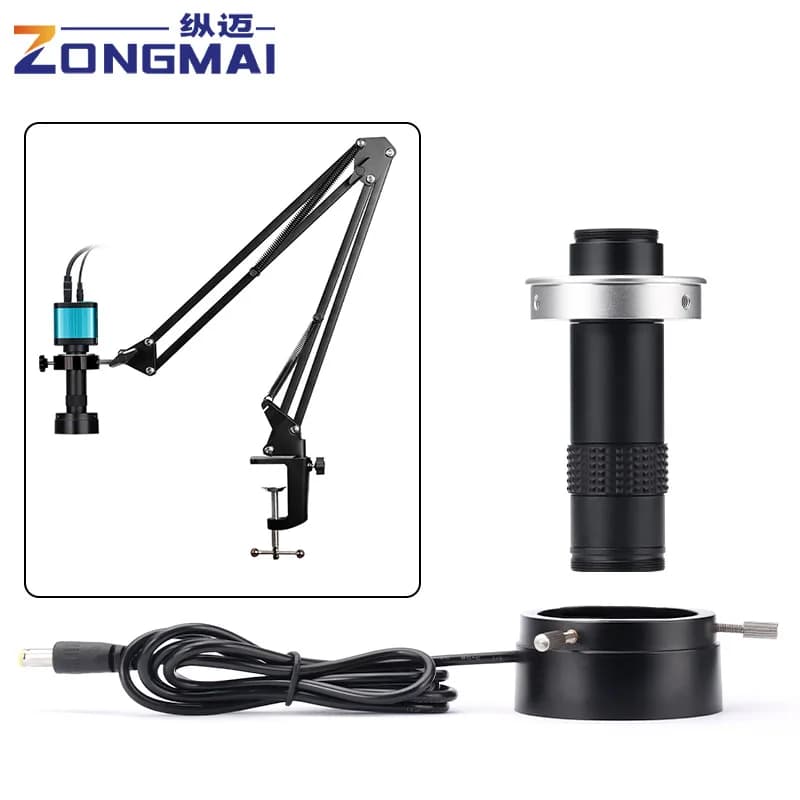 Adjustable magnification 1-130X Zoom C Mount Infinity lens Working distance Microscope Lens for phone PCB SMD Welding Repair