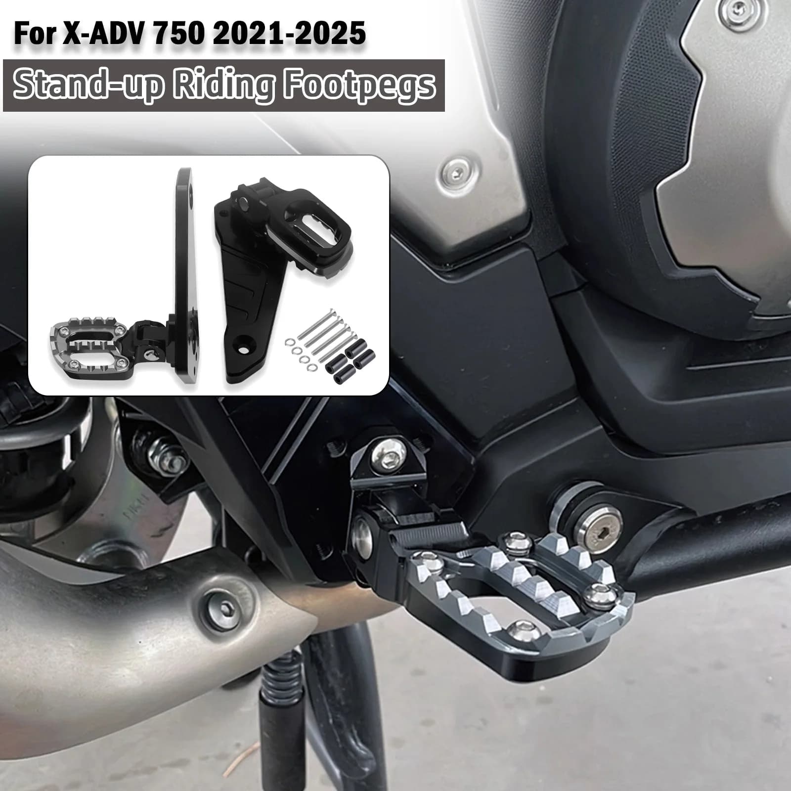 Per HONDA XADV 750 2025 XADV750 2024 2022 2023 X ADV 750 2021 Poggiapiedi Poggiapiedi Pedane Passeggero Pedale Pieghevole