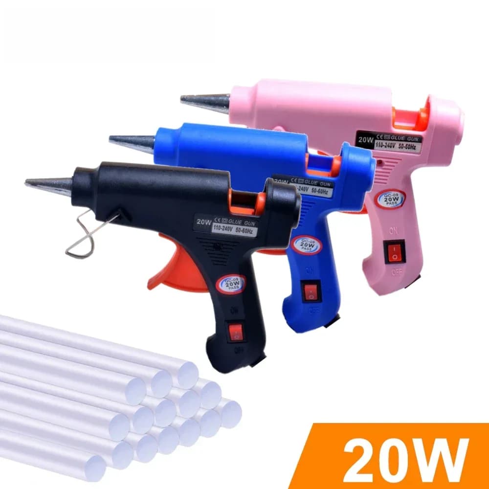 Hot glue gun 20 W Mini industrial guns for home use fai-da-te Heat temperature Thermo Electric repair tool EU Use 7 mm glue sticks
