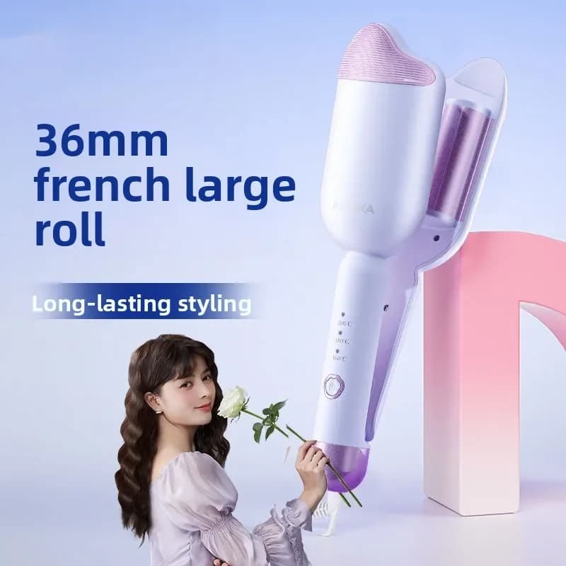Bestseller Ferro arricciacapelli a forma di artiglio di gatto per ricci a rotolo alla francese, per ricci grandi a onda d'acqua, 36mm, per capelli effetto lana di pecora