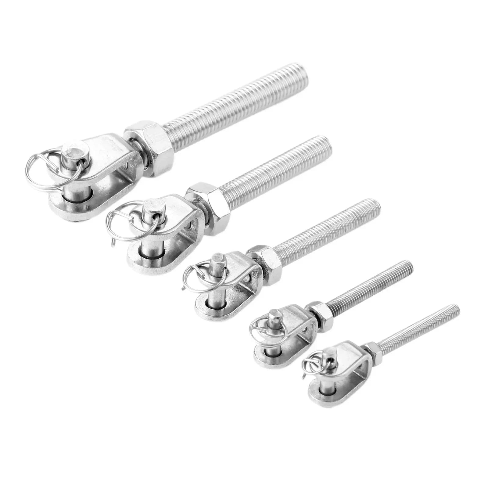 1 Pz M5 M6 M8 M10 M12 Marine 304 Mascella In Acciaio Inox Aperto Bullone e Dado Sostituzione Tenditore Rigging Vite Per Barche Corde Cavi